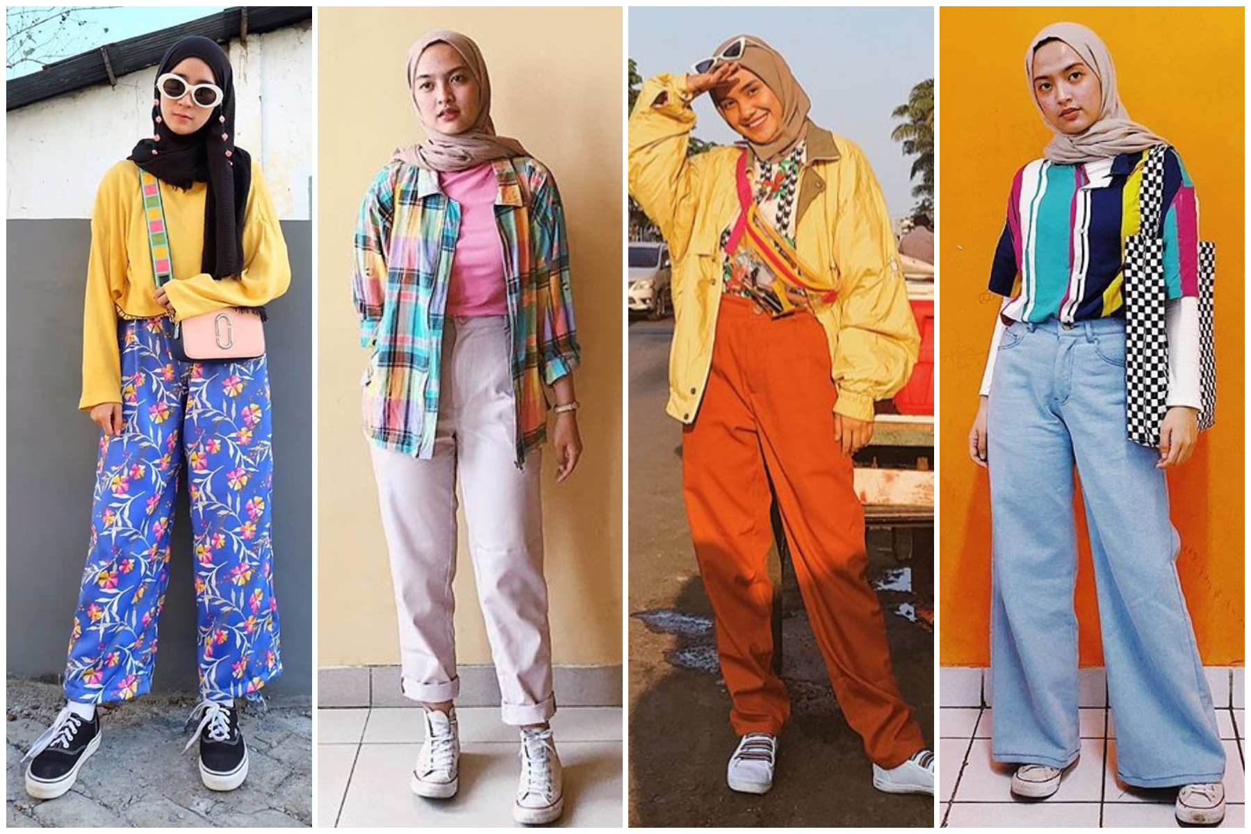 Outfit colorful clearance hijab